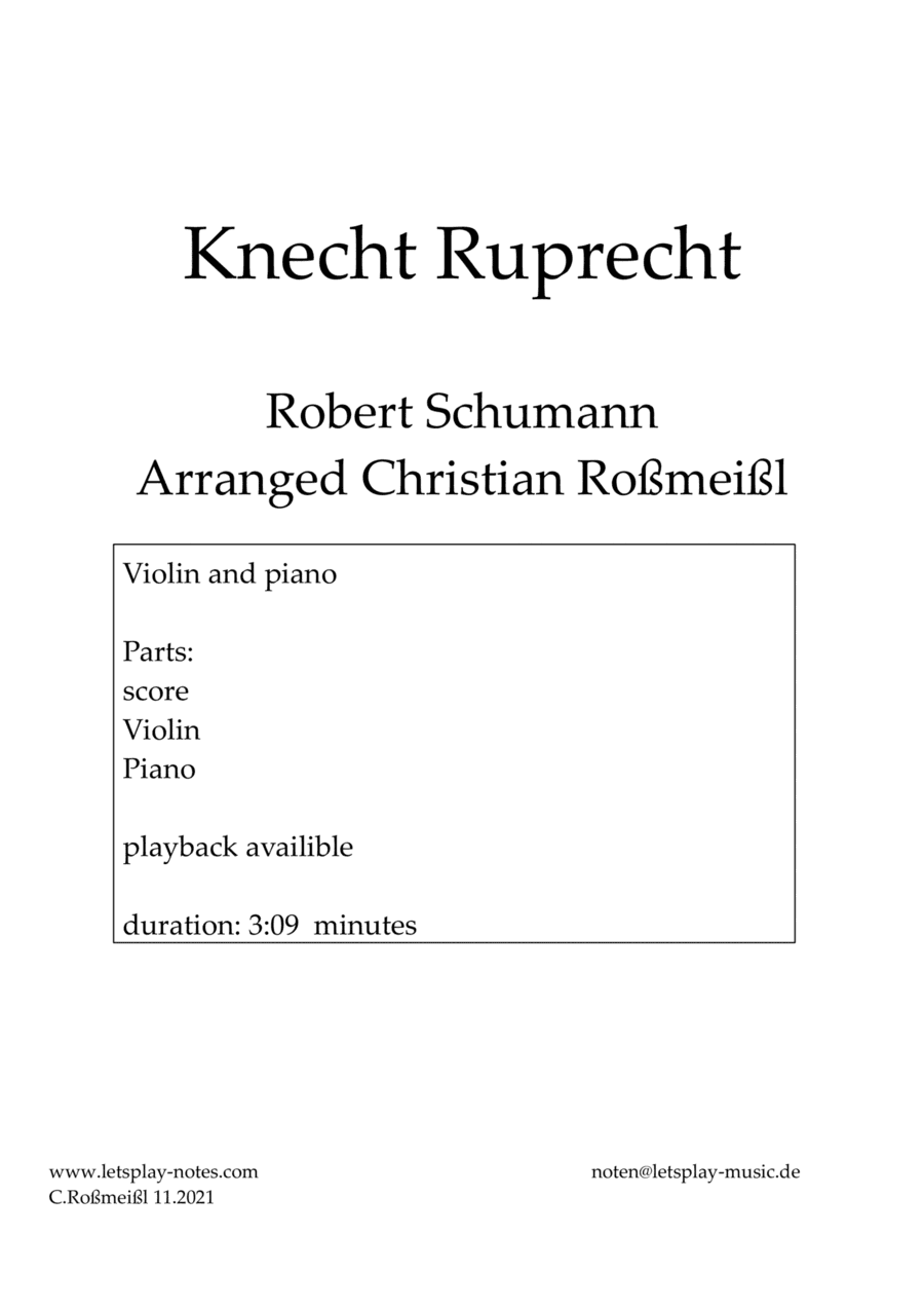 Knecht Rupprecht (arr. Christian Roßmeißl)