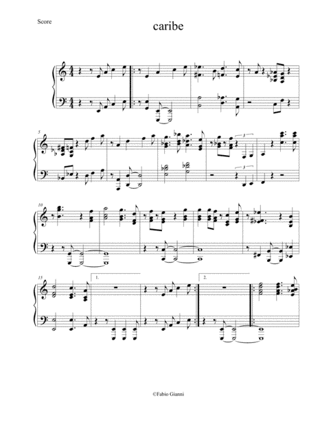 Caribe (arr. pianoplayer)