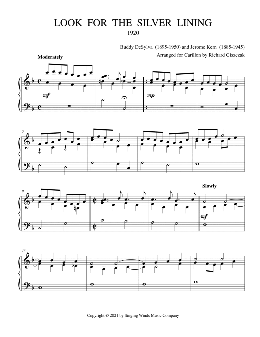 Look for the Silver Lining (arr. Richard Giszczak)