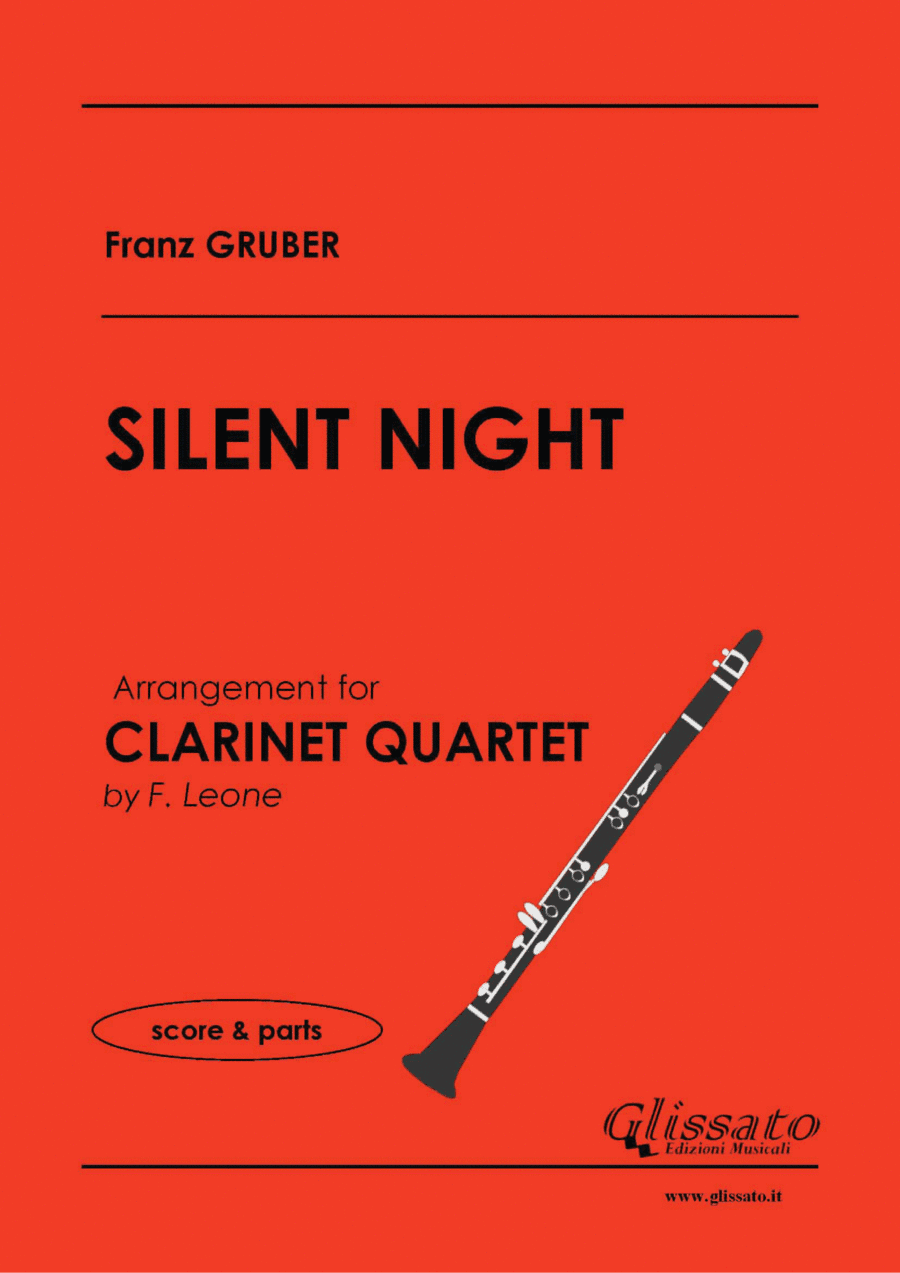 Silent Night - Clarinet Quartet (score & parts) (arr. Francesco Leone)