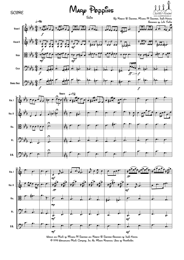 Mary Poppins: A Symphonic Fantasy (arr. Nonamé Música)
