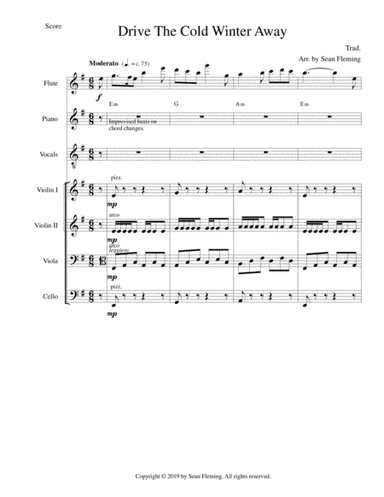 All Hail to the Days (Drive the Cold Winter Away) for voice and chamber ensemble (arr. Sean James Fleming)