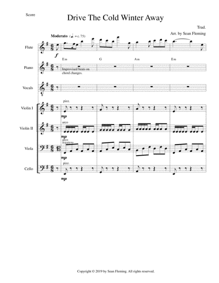All Hail to the Days (Drive the Cold Winter Away) for voice and chamber ensemble (arr. Sean James Fleming)