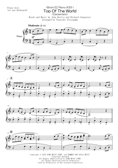 Top Of The World (arr. Tsuyoshi Yoroiguma)