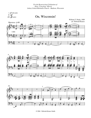 On, Wisconsin! (arr. Deborah Krauss)