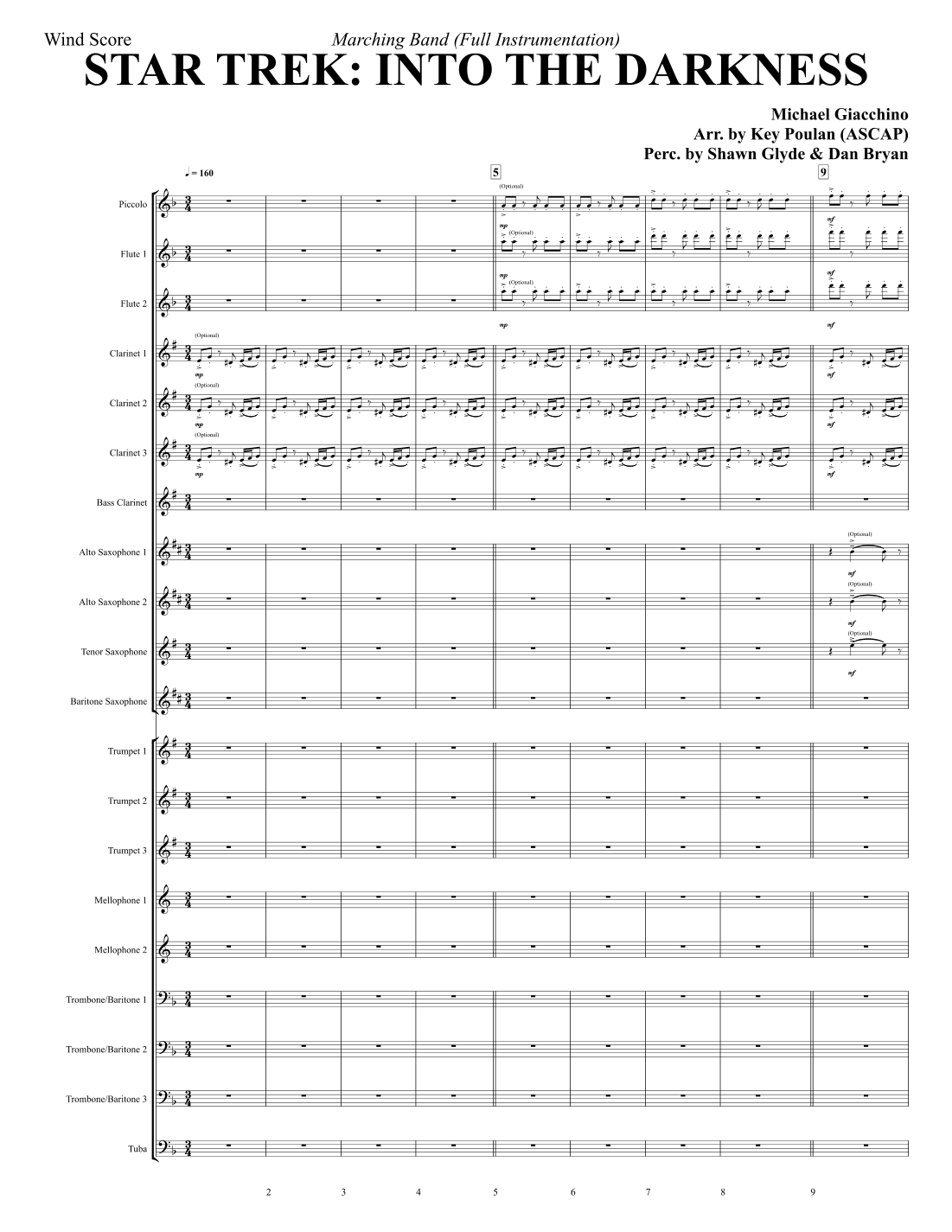 Star Trek Into Darkness Score (arr. Key Poulan, III)