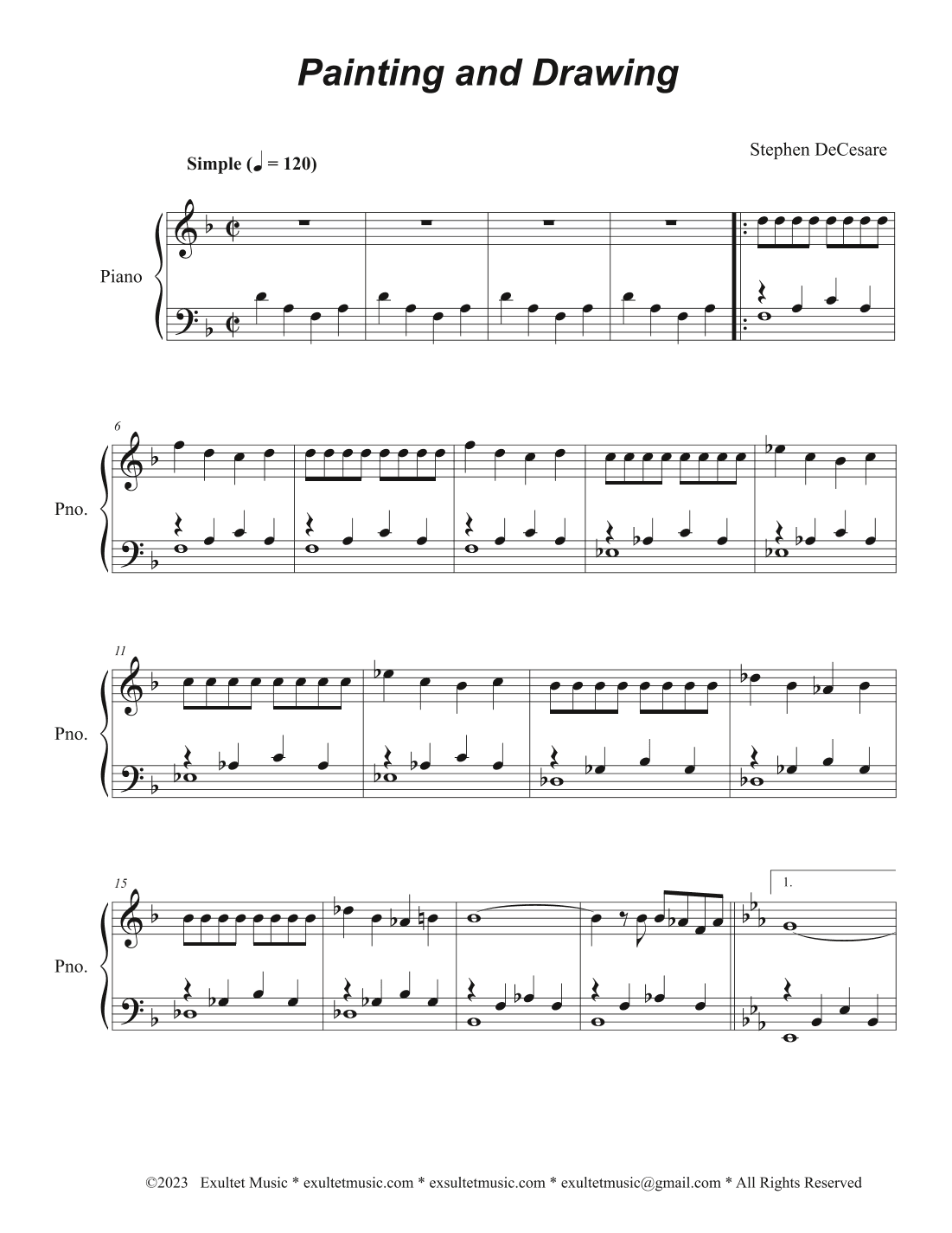 Painting and Drawing (Easy Piano solo)