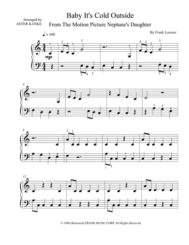 Baby, It's Cold Outside (arr. Aster Kanke)