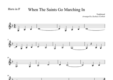 When The Saints Go Marching In (arr. Zachary Corbett)
