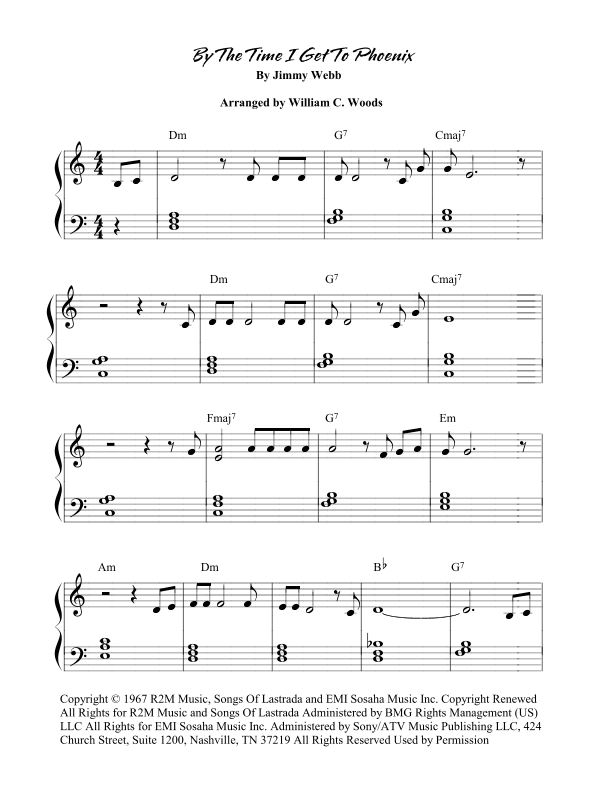 By The Time I Get To Phoenix (arr. William C. Woods)