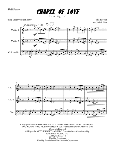 Chapel Of Love (arr. Judith Katz)
