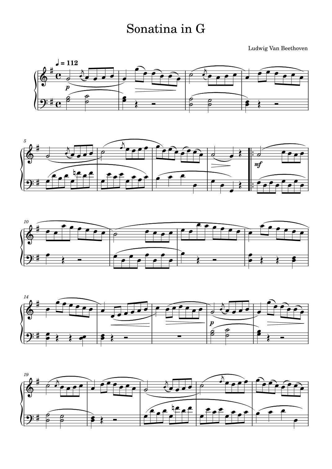 Sonatina in G (arr. Gianluca Giovannetti)