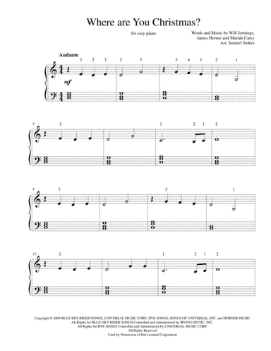Where Are You Christmas? (arr. Samuel Stokes)
