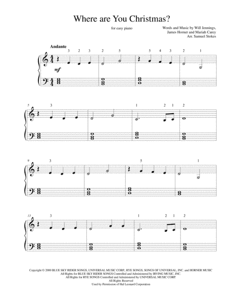 Where Are You Christmas? (arr. Samuel Stokes)