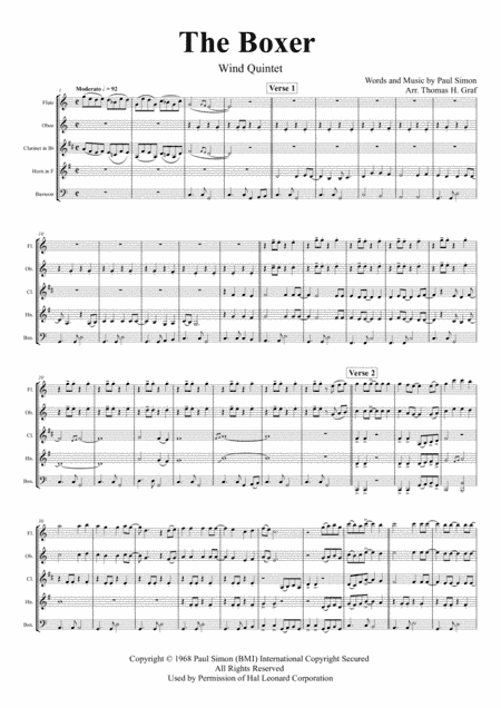 The Boxer (arr. Thomas H. Graf)