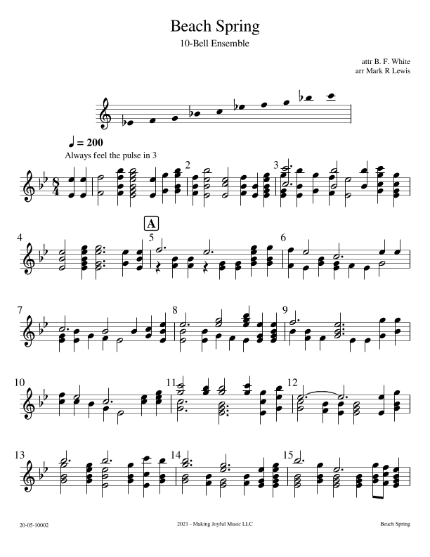 Beach Spring - 10-Bell Ensemble (arr. Mark R Lewis)