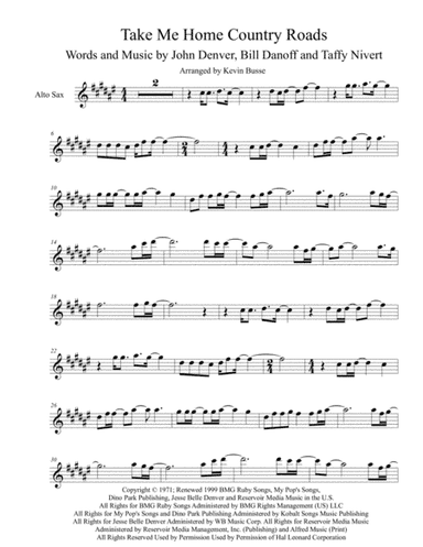 Take Me Home, Country Roads (arr. Kevin Busse)