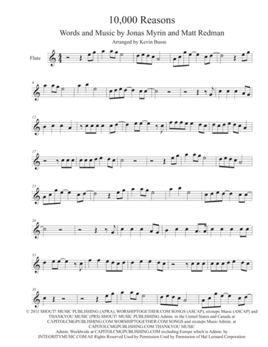 10,000 Reasons (Bless The Lord) (arr. Kevin Busse)