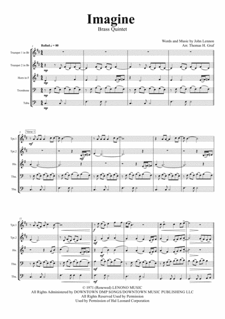 Imagine (arr. Thomas H. Graf)