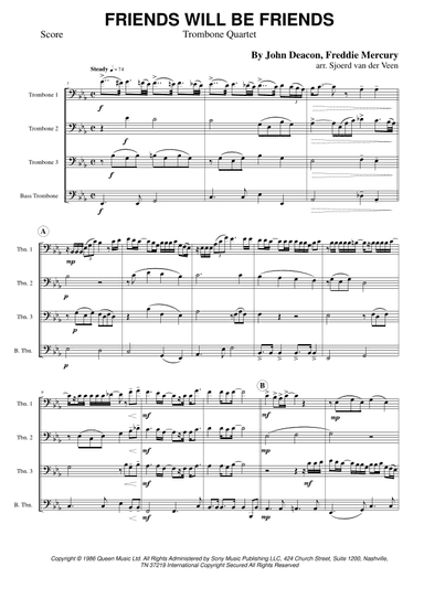 Friends Will Be Friends (arr. Sjoerd van der Veen)