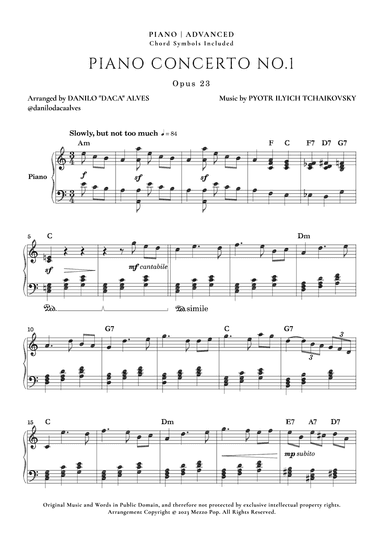 Piano Concerto No. 1 (arr. Danilo "Daca" Alves)