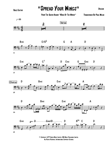Spread Your Wings (arr. P Welsh)