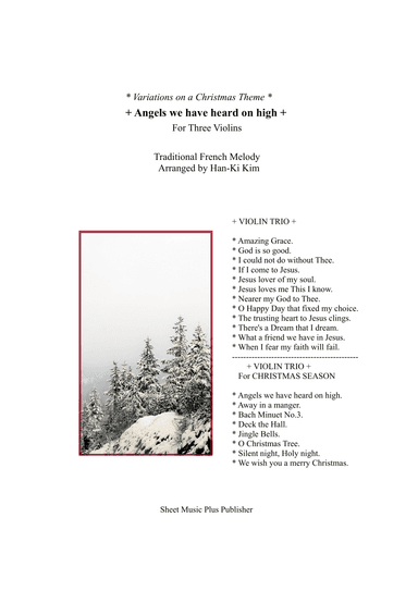 Angels we have heard on high(For 3 Violins, 2Vns and Va) (arr. Han-Ki Kim)