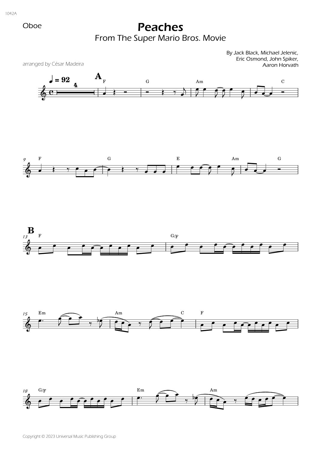 Peaches (arr. César Madeira)