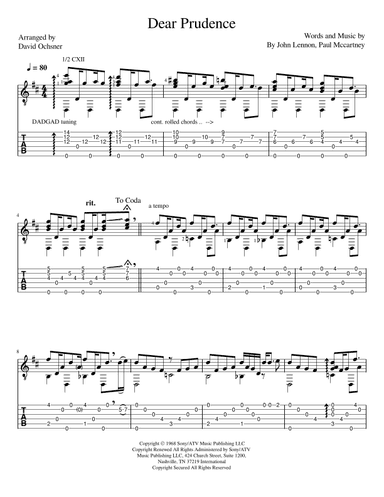 Dear Prudence (arr. David Ochsner)
