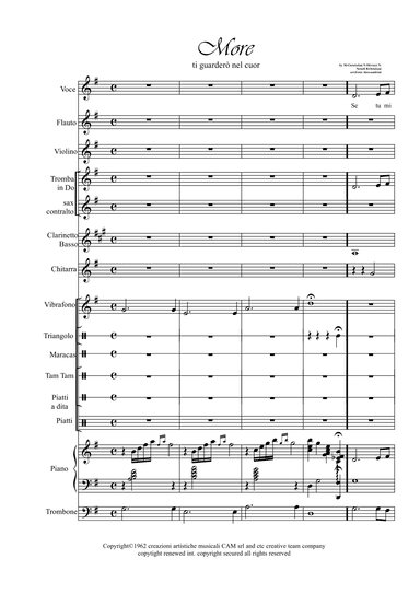 More (ti Guarderò Nel Cuore) (arr. Ester Alessandrini)