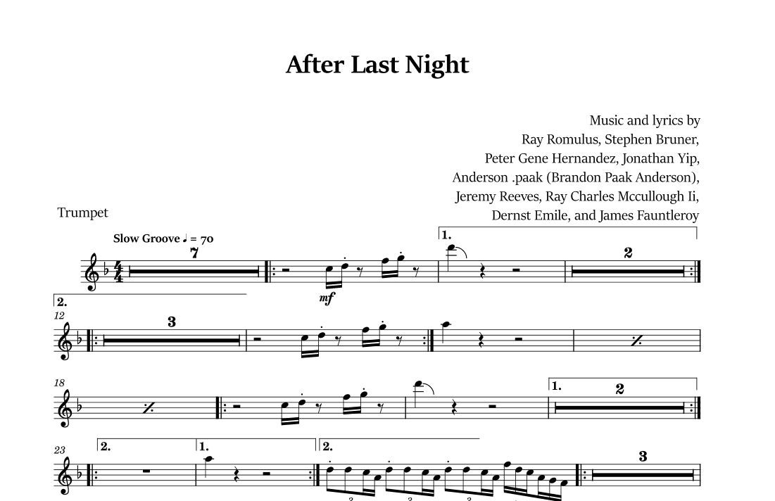 After Last Night (arr. David Lartey)