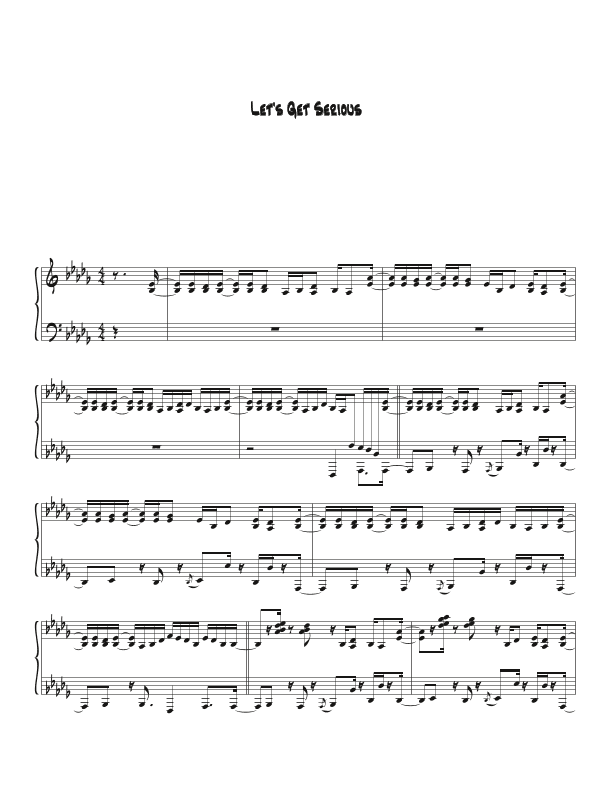 Let's Get Serious (arr. Biegler)
