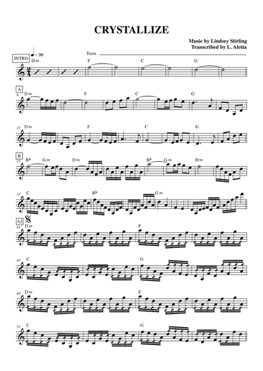 Crystallize (arr. Luca Aletta)