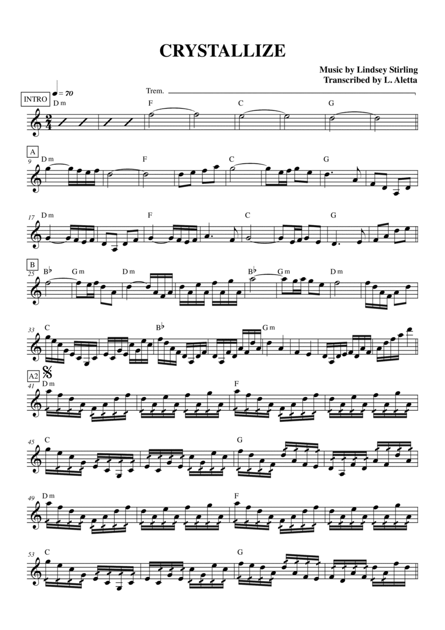 Crystallize (arr. Luca Aletta)