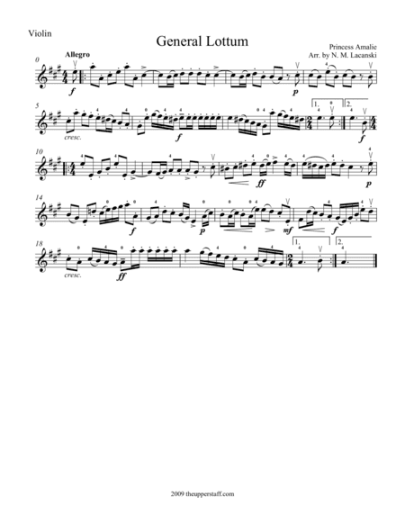 General Lottum (arr. Nick Lacanski)