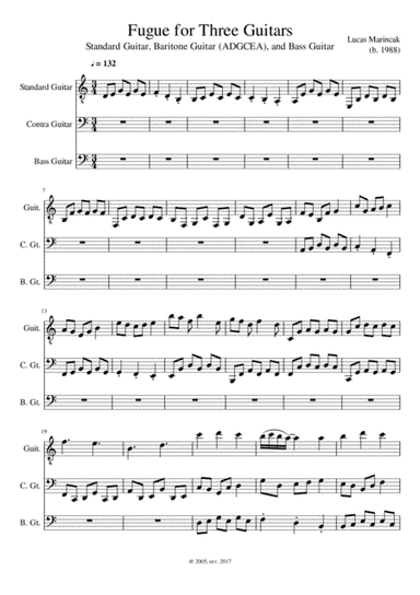 Fugue for Three Guitars
