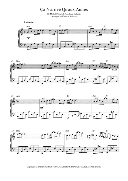 Ca N'arrive Qu'aux Autres (arr. Kaiserin Rebecca)