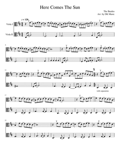 Here Comes The Sun (arr. DK Music)