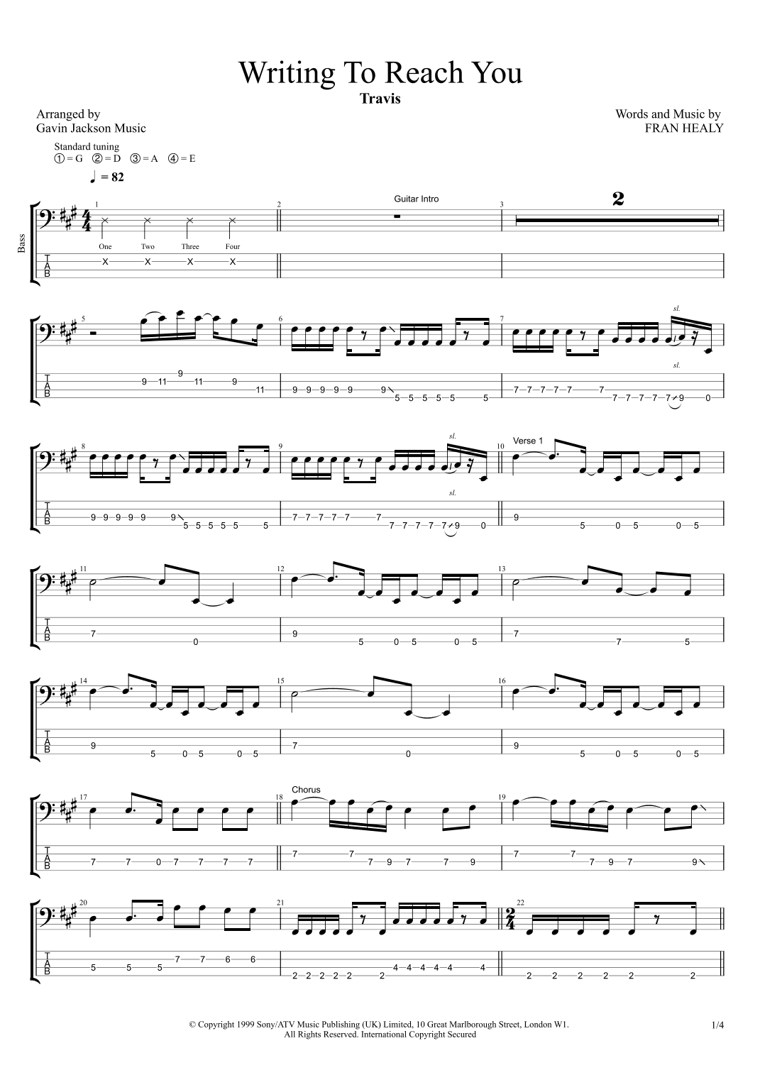 Writing To Reach You (arr. Gavin Jackson Music)