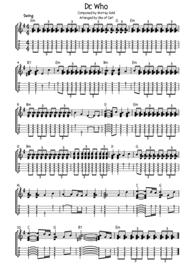 Doctor Who Theme (arr. Carl Thomas - Uke of Carl)