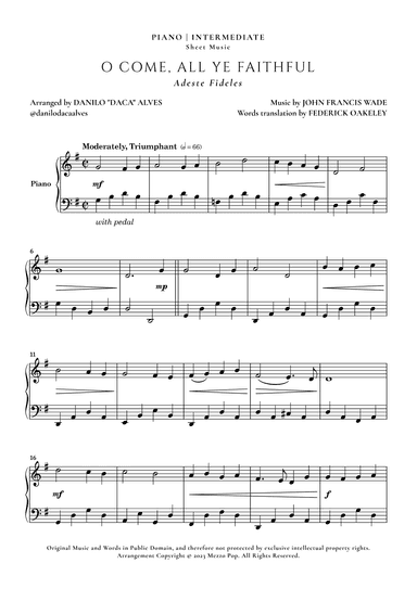O Come, All Ye Faithful (arr. Danilo "Daca" Alves)