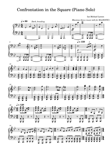 Confrontation in the Square - Piano Solo