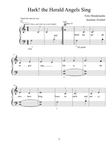 Hark! the Herald Angels early elementary (arr. Jeannine Zwiebel)