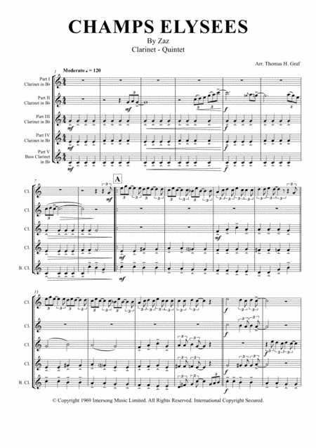 Champs Elysees (arr. Thomas H. Graf)