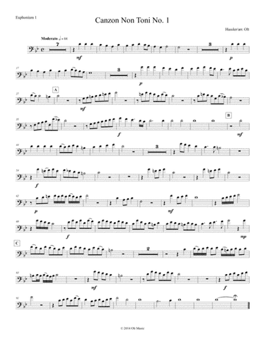 Canzon Noni Toni No. 1 for 2 antiphonal tuba quartets (arr. Tim Olt)