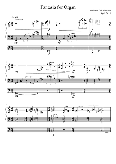 Fantasia for Solo Organ