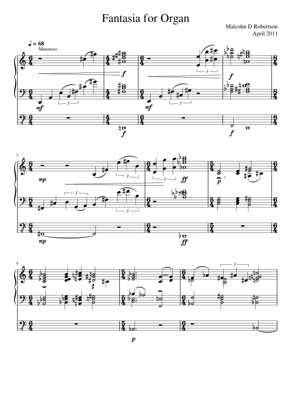 Fantasia for Solo Organ