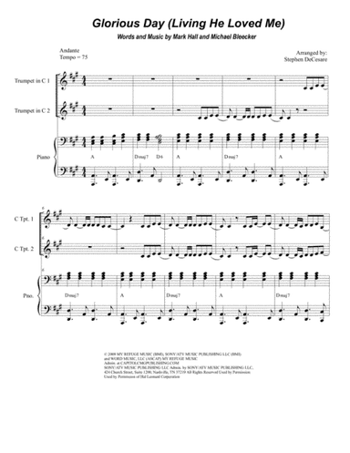 Glorious Day (Living He Loved Me) (arr. Stephen DeCesare)