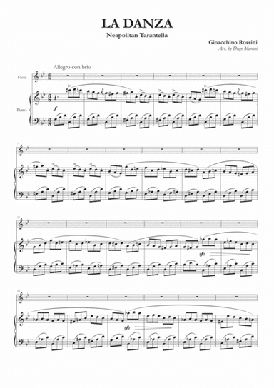 La Danza (Neapolitan Tarantella) for Flute and Piano (arr. Diego Marani)