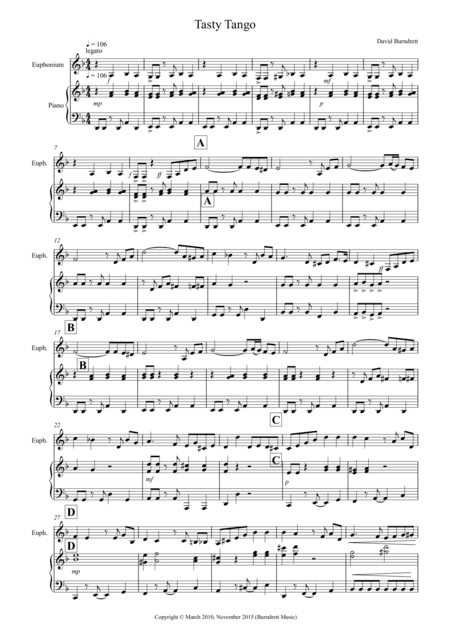 Tasty Tango for Euphonium and Piano